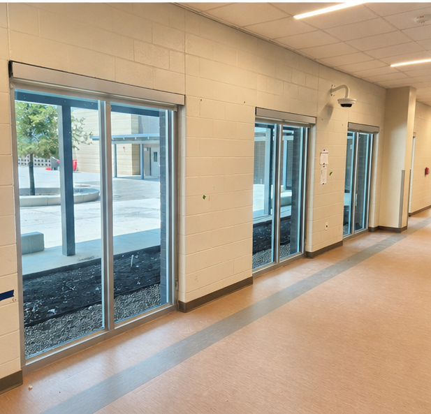 Commercial security window film installation